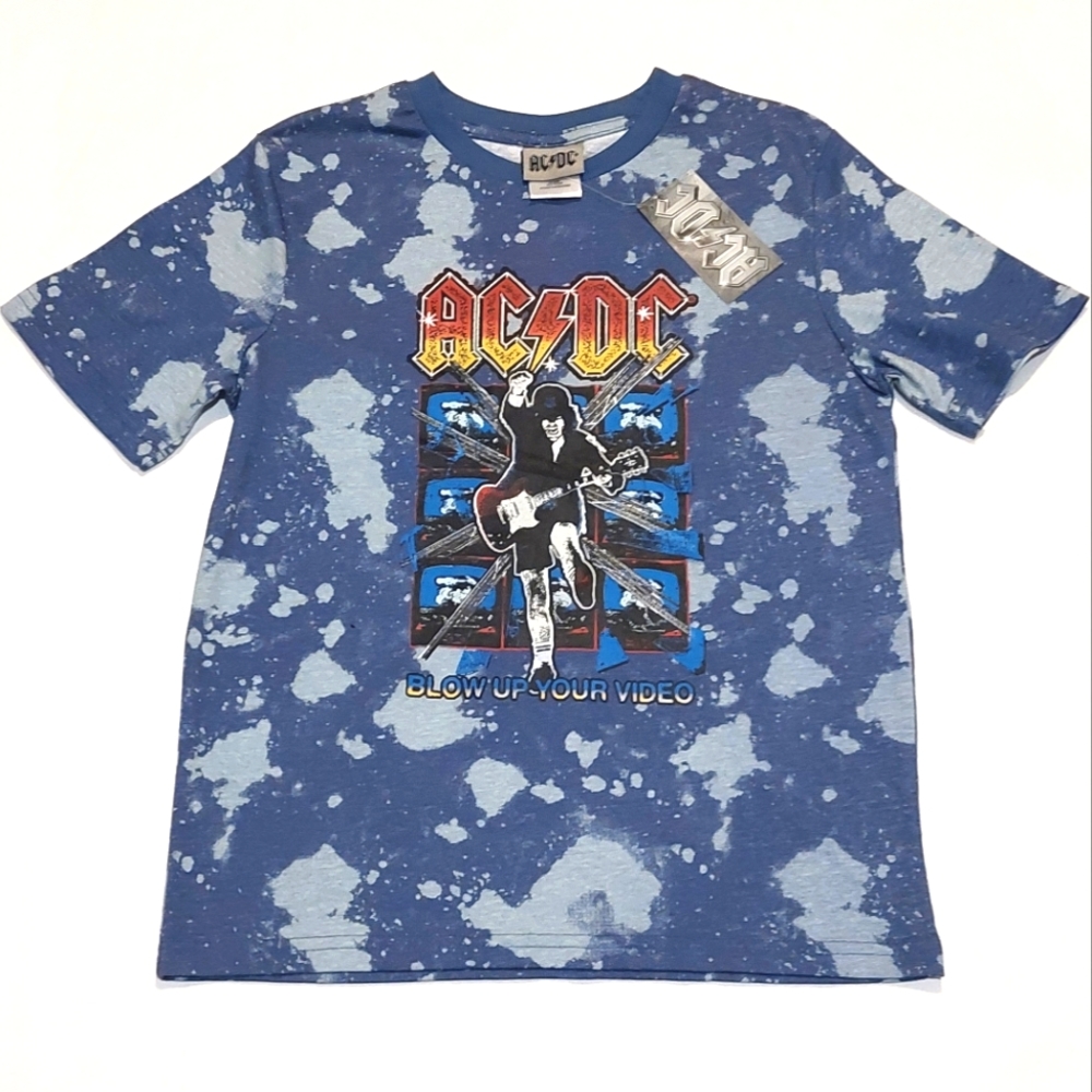 AC/DC Boy's Tie-Dye Short Sleeved T-shirt NWT Size L/G(10-12)